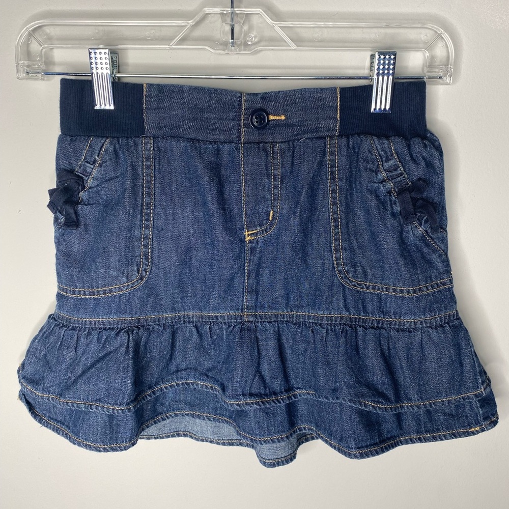 Denim Ruffle Skirt